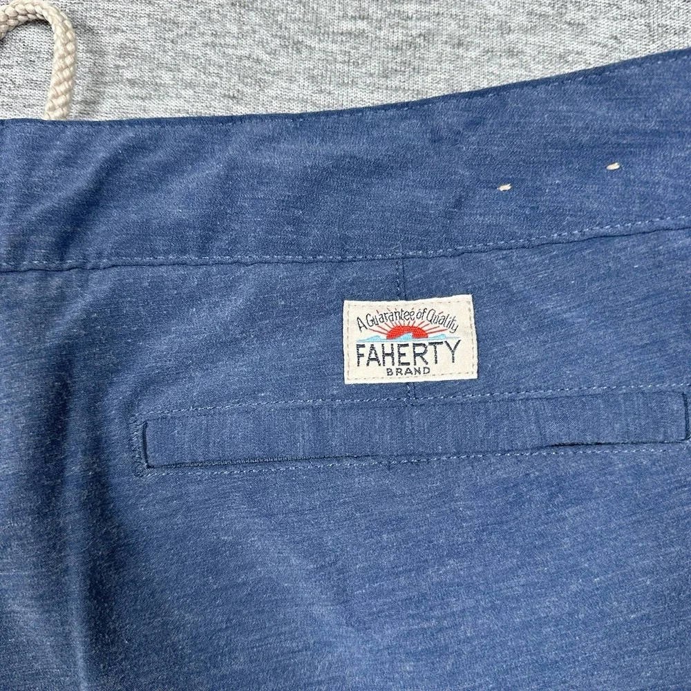 Faherty Shorts Men's Size 35 Blue All Day Hybrid Drawstring Beach Golf Outdoor